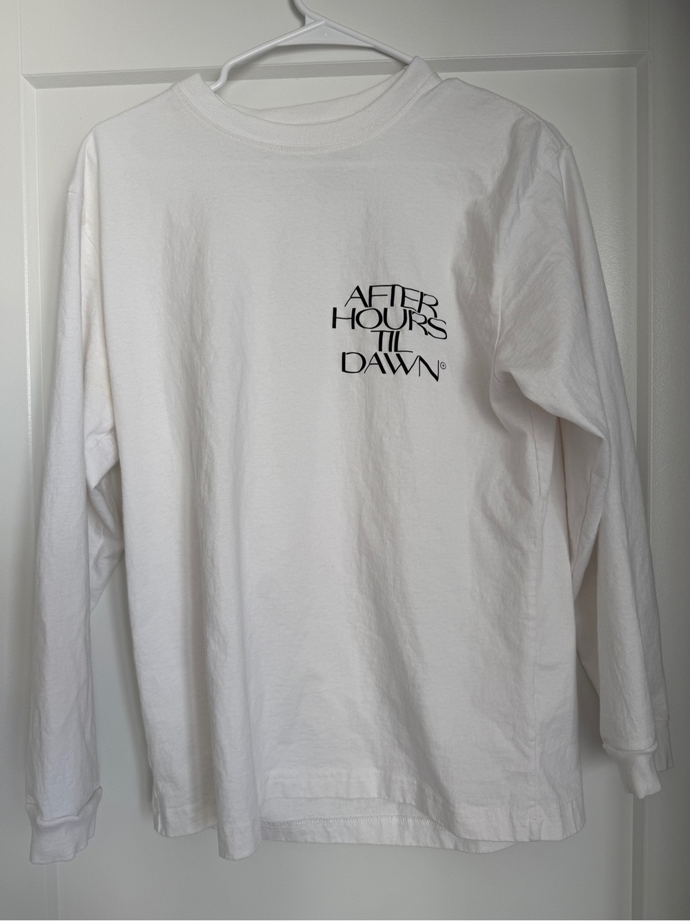 After Hours 'Til Dawn Tour 2022 Medium White Long Sleeve Tee